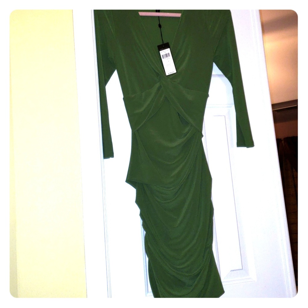 Bcbgmaxazria Ray Full ruched Pencil Sheath nwt Bodycon Dress - Picture 2 of 4